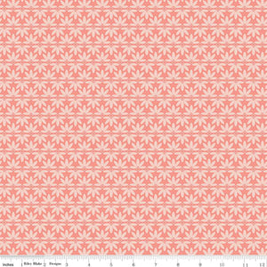 Melody Collection Leaves Cotton Fabric C15145 salmon