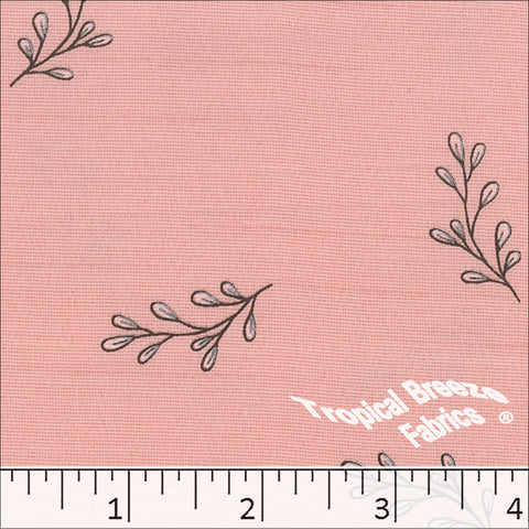 salmon, Polyester Print Fabric 045610