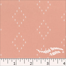 salmon, Quick Dry Stretch Crepe Diamond Print Fabric 04451