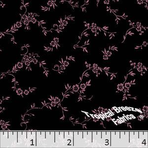 Standard Weave Floral Poly Cotton Fabric 6009 salmon