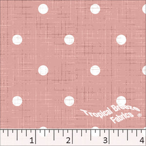 Standard Weave Polka Dots Print Dress Fabric 6163 salmon