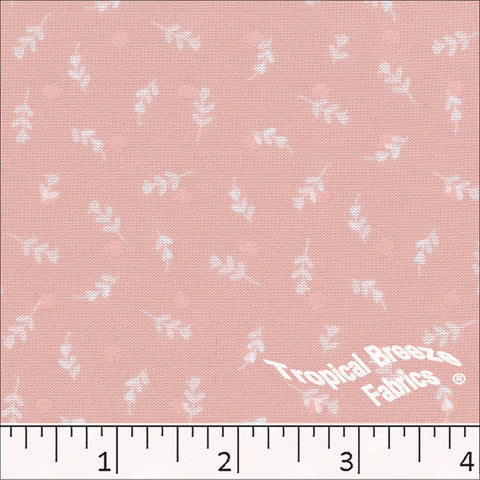 salmon, Swiss Dot Print Polyester Fabric 573615