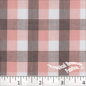 Yarn Dye Plaid Poly Cotton Fabric 12840 salmon