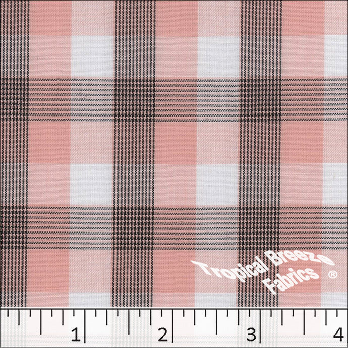 Yarn Dye Plaid Poly Cotton Fabric 12840 salmon