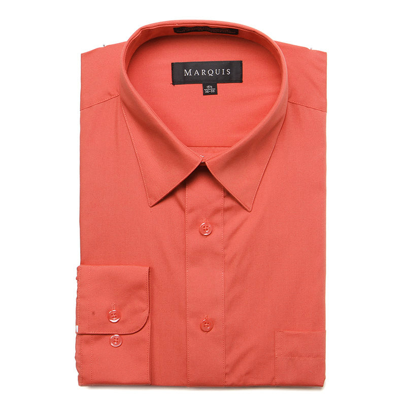 Men's Classic Solid Color Dress Shirts 009