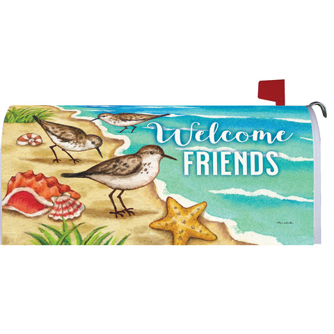 Mailbox cover showing Sandpipers