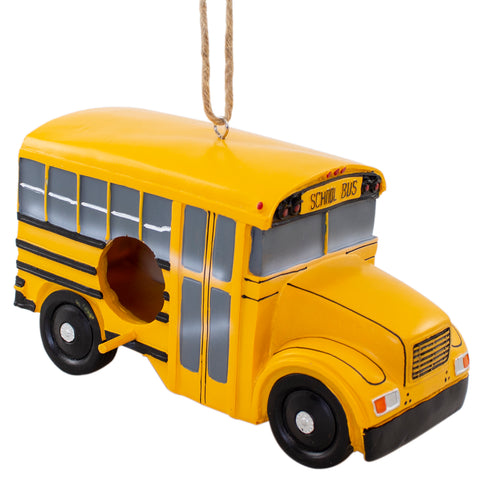 School bus birdhouse