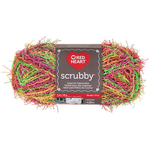 Tropical scrubby yarn for dishcloths