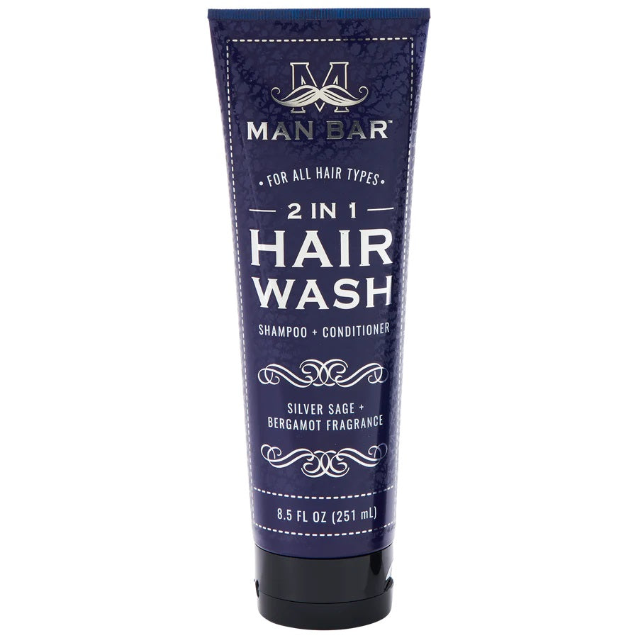 Silver Sage & Bergamot Man Bar 2-in-1 Hair Wash