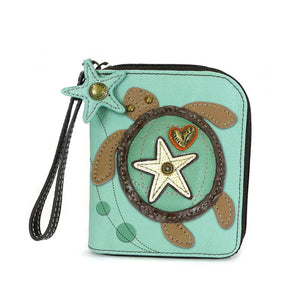 Sea Turtle Zip-Around Wallet