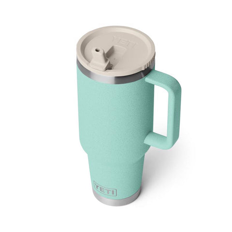 Yeti Rambler 40 oz. Travel Straw Mug in sea stone