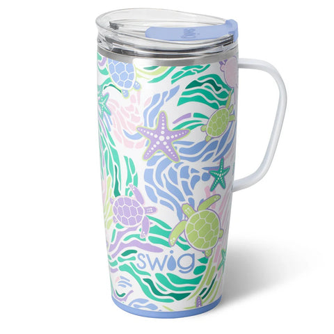 Sea Swirl 22 oz Travel Mug