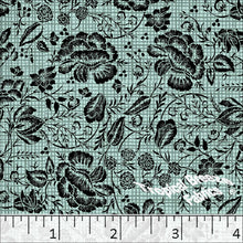 Poly Cotton Small Grid Dress Fabric seafoam