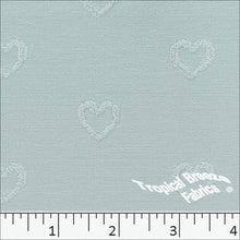 sea foam, Downy Hearts Polyester Fabric 323542