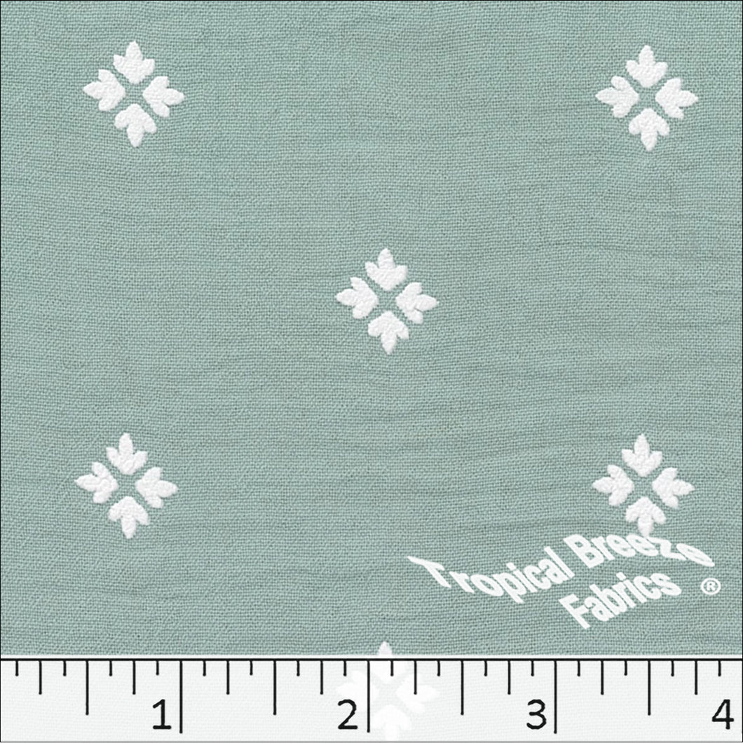 seafoam, Dream Crepe Paint Print Polyester Fabric 042514