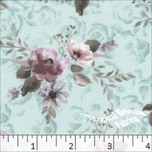 Liverpool Dress Knit Floral Print Fabric 32737 seafoam