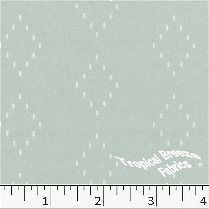 seafoam, Quick Dry Stretch Crepe Diamond Print Fabric 04451