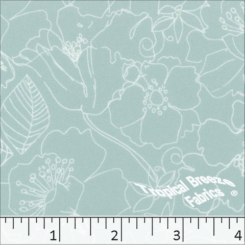 Quick Dry Stretch Crepe Print 04440 seafoam