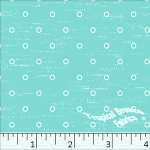 Standard Weave Dots Prints Poly Cotton Fabric 6087 sea foam