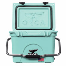 Orca 20 Quart Cooler in seafoam, open