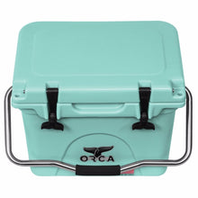 Orca 20 Quart Cooler in seafoam, top view