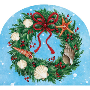 Fall and Winter Arbor Mates seashell wreath