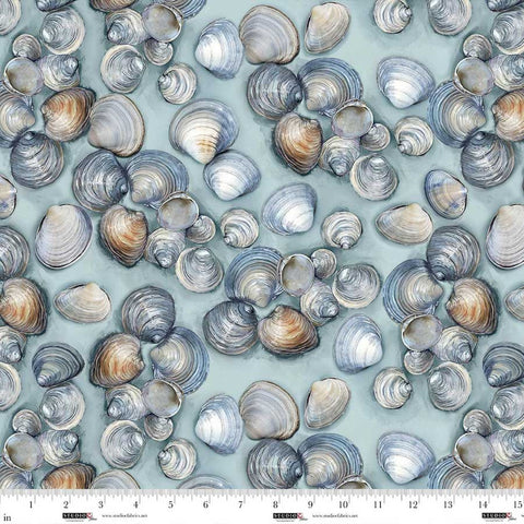 seashells, A Drop Into the Ocean Cotton Fabric 88