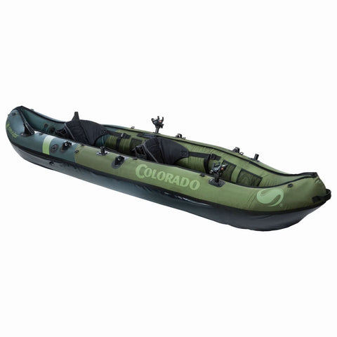 Coleman Sevylor Colorado 2-Person Green Fishing Kayak side view
