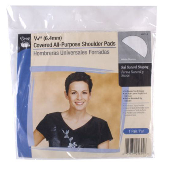 1/4-inch white shoulder pads