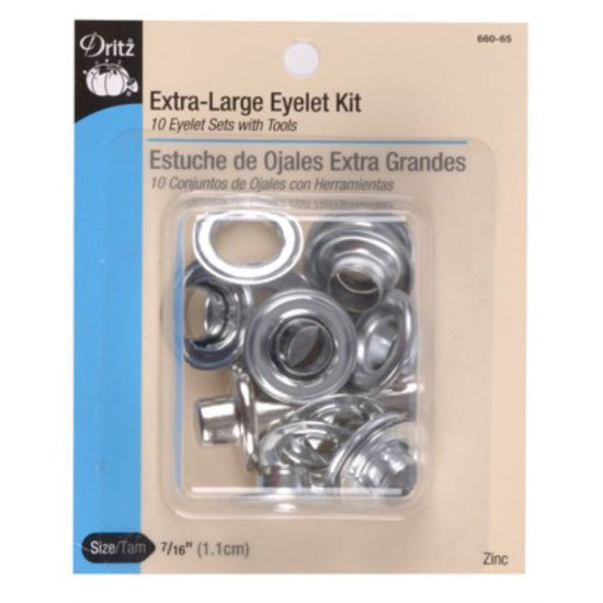 Dritz Set of 10 7/16 Extra-Large Eyelets Brass