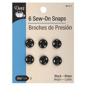 Dritz 5/16 Inch Clear Sew On Snaps 12 Sets