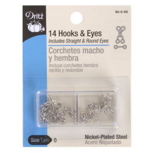 Dritz Hooks and Eyes, Size 1 and 2, White, 20 Count Hooks & Eyes :  : Home