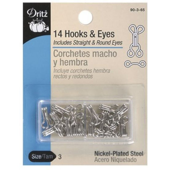 Hooks & eyes silver