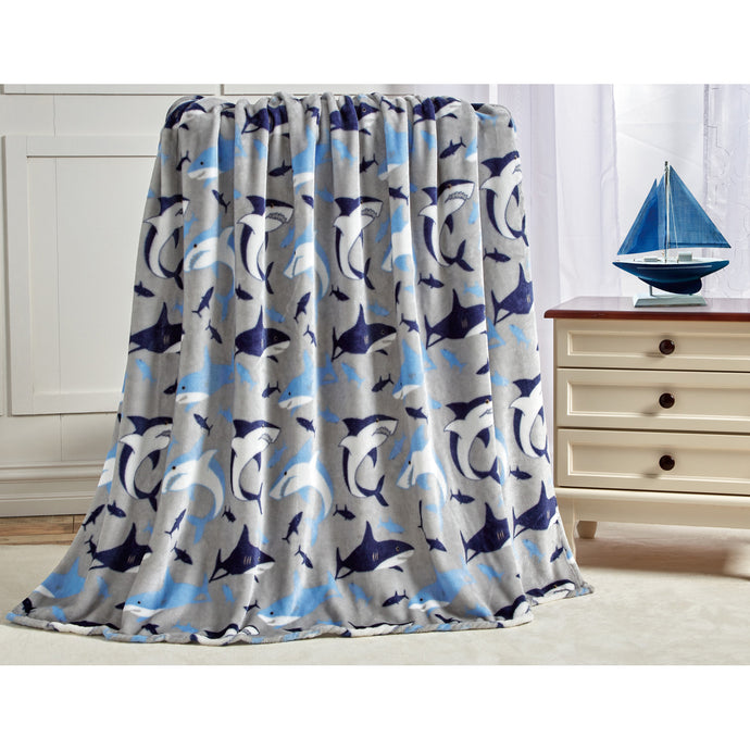 Shark throw blanket