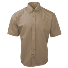 men's short sleeve ripstop work shirt in khaki