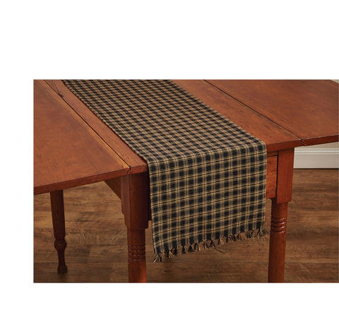 Short black table runner