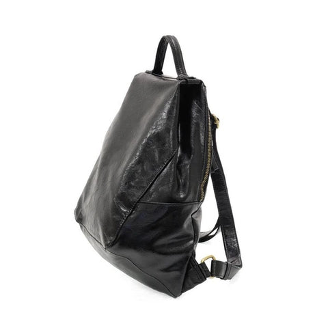 Side view of Joy Susan Maggie modern backpack in black