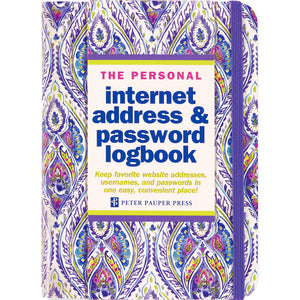 Internet password keeper logbook