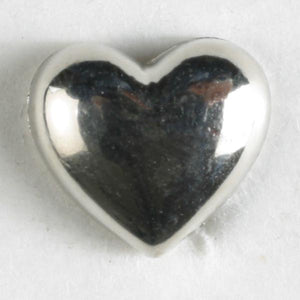 Silver heart button