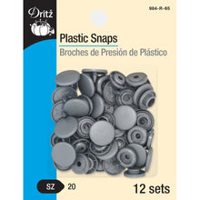 round plastic snaps silver