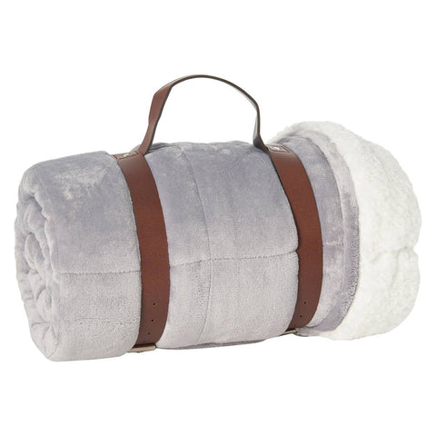 Spirit Linen 12 lb Plaid Plush Sherpa Weighted Throw