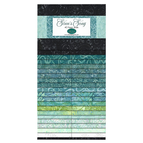 Pre-cut Cotton Fabric Karat Gems Strips 842, sirens song