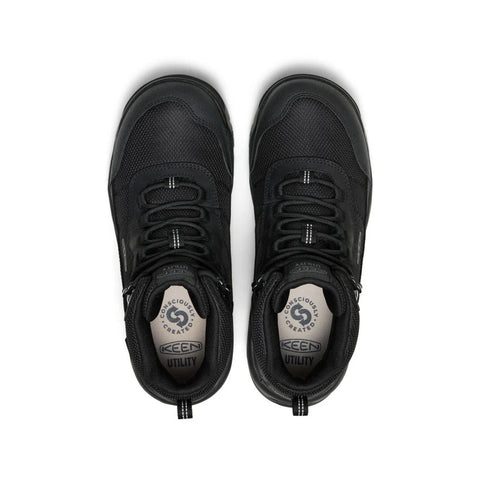 Skokie soft toe black hiker boot top view