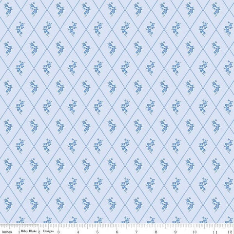 sky blue, Penelope Collection Diamond Cotton Fabric C16642