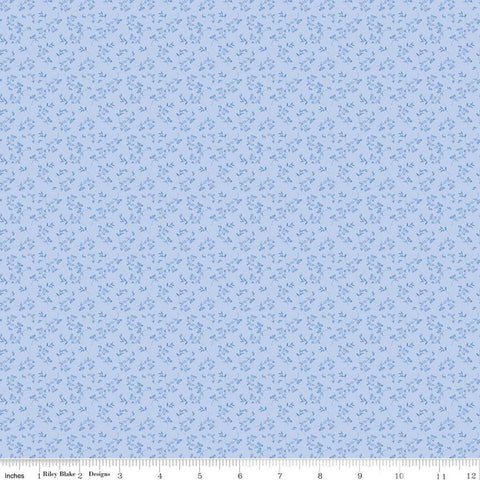 sky, Penelope Collection Mini Stems Cotton Fabric C16646