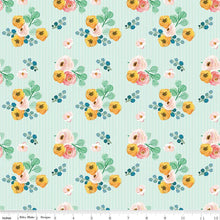 Spring Gardens Collection Bouquets Cotton Fabric C14111 sky