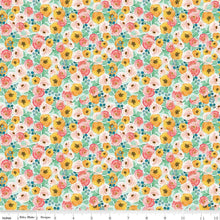 Spring Gardens Collection Floral Cotton Fabric C14112 sky