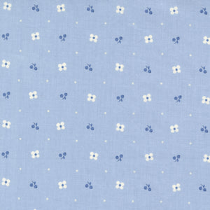 Blueberry Delight Collection Blossoms Cotton Fabric 3034 sky blue