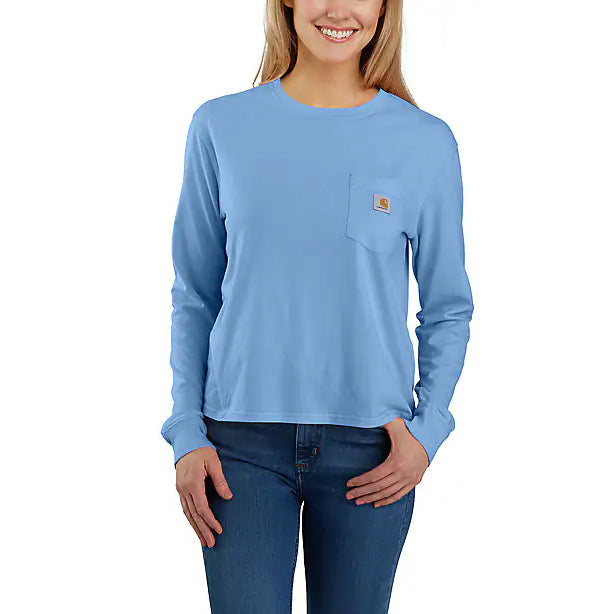 Skystone Women's Long-Sleeve Crewneck Pocket T-Shirt 106121-HD0