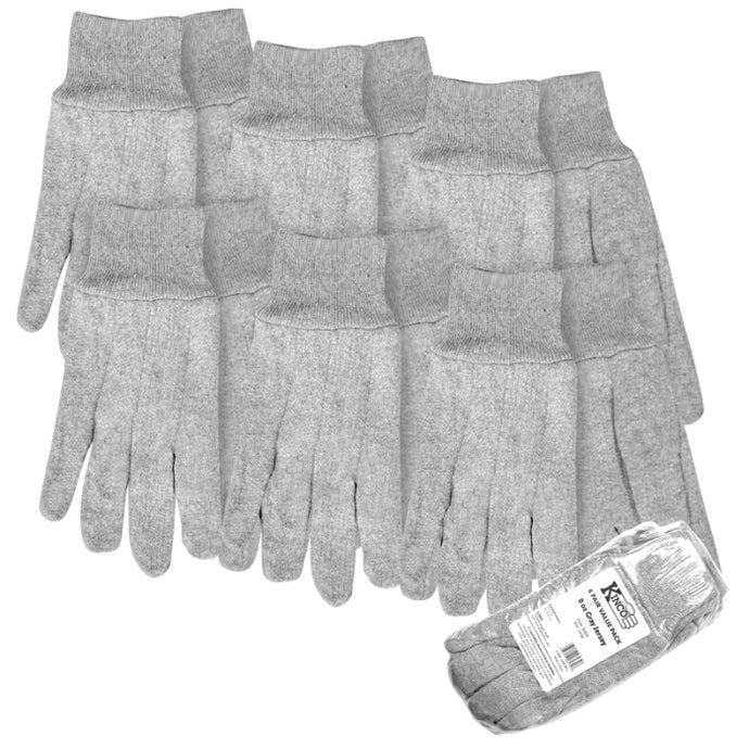 Men's 6-Pair Gray Jersey Gloves SL820